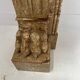 Napoleon III fireplace with claw feet in speckled marble, 19th century.
