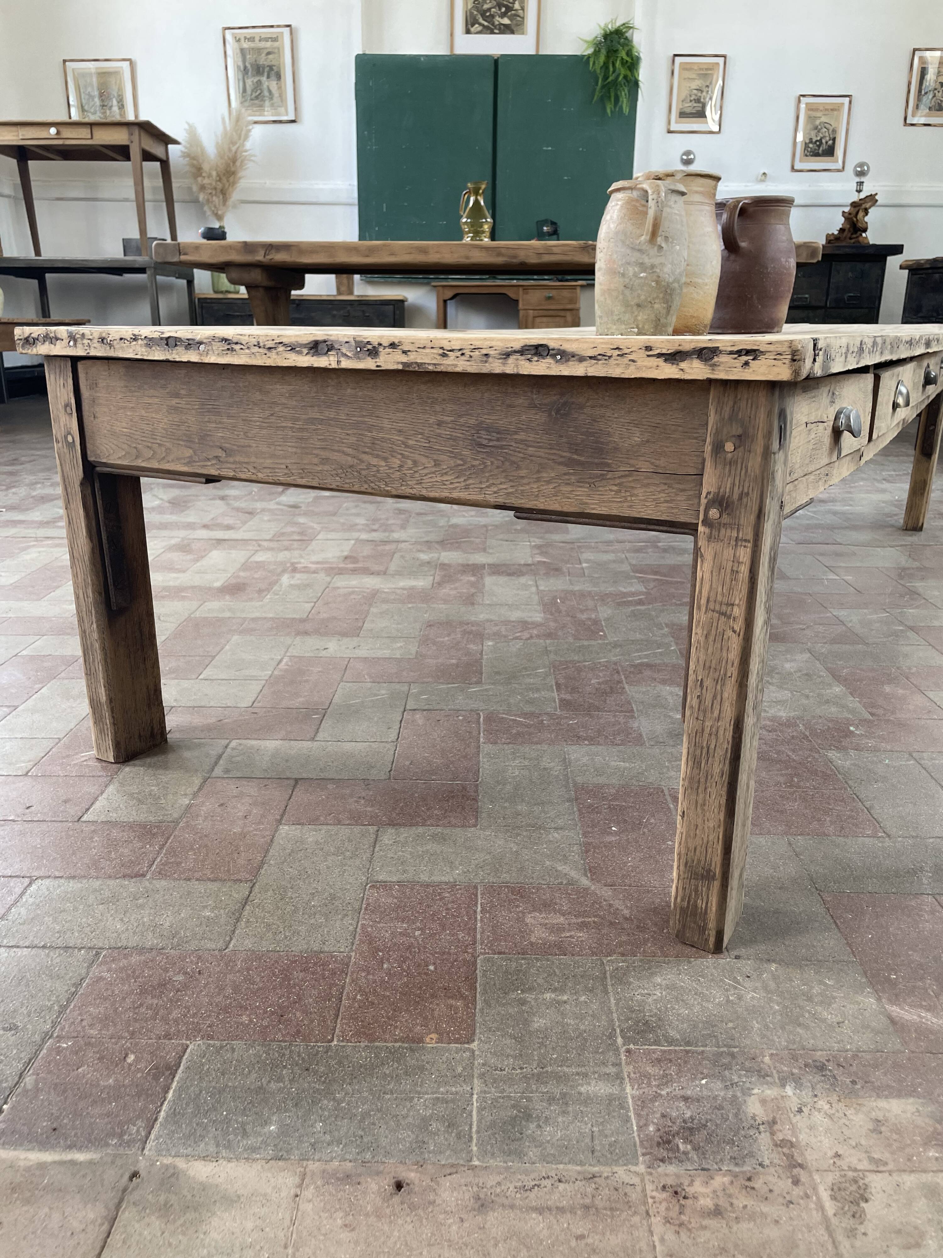 Large farmhouse coffee table with 8 drawers