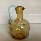 Pichet carafe carré fleurs émaillées