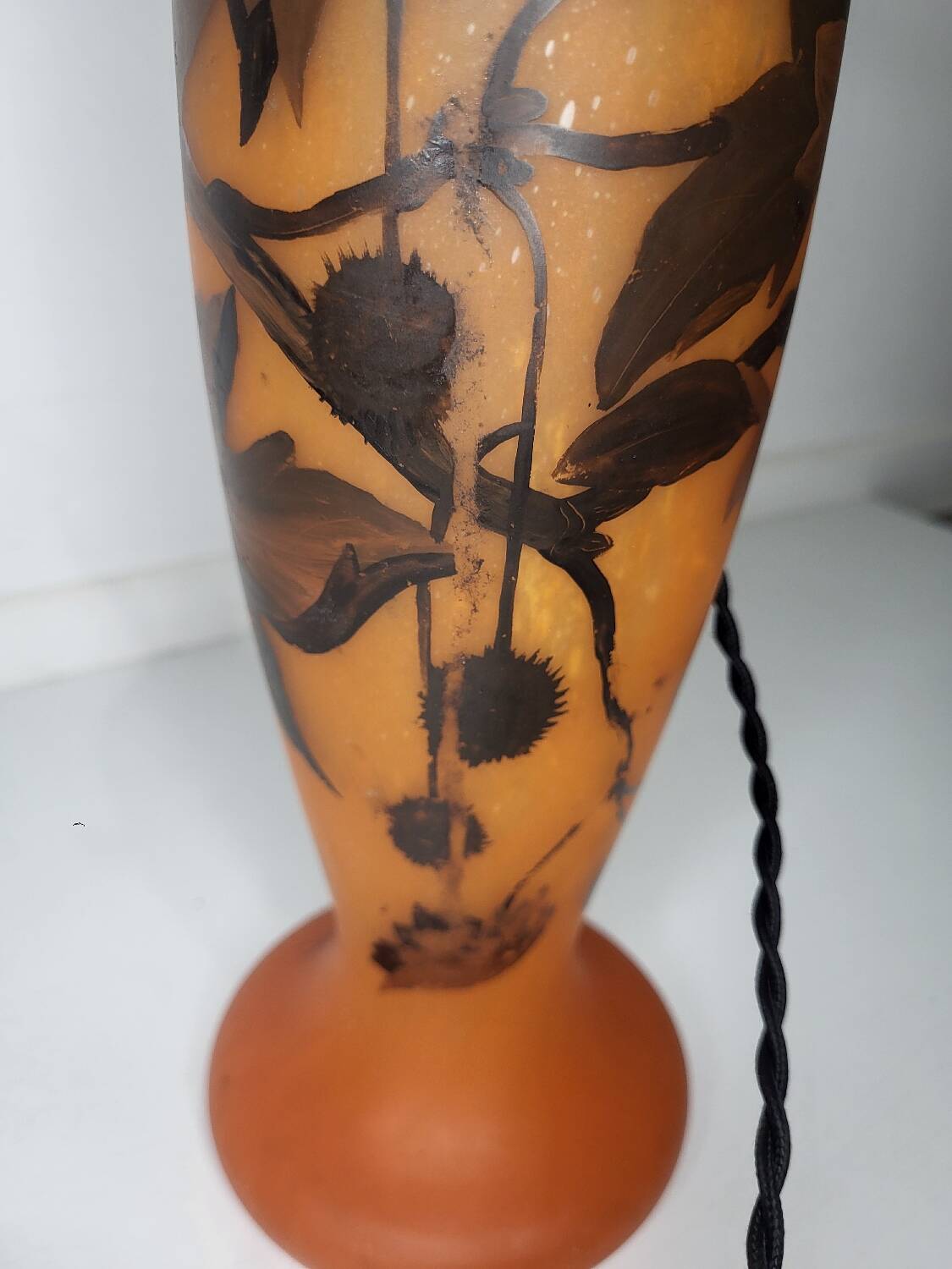 Lampe en verre- art nouveau