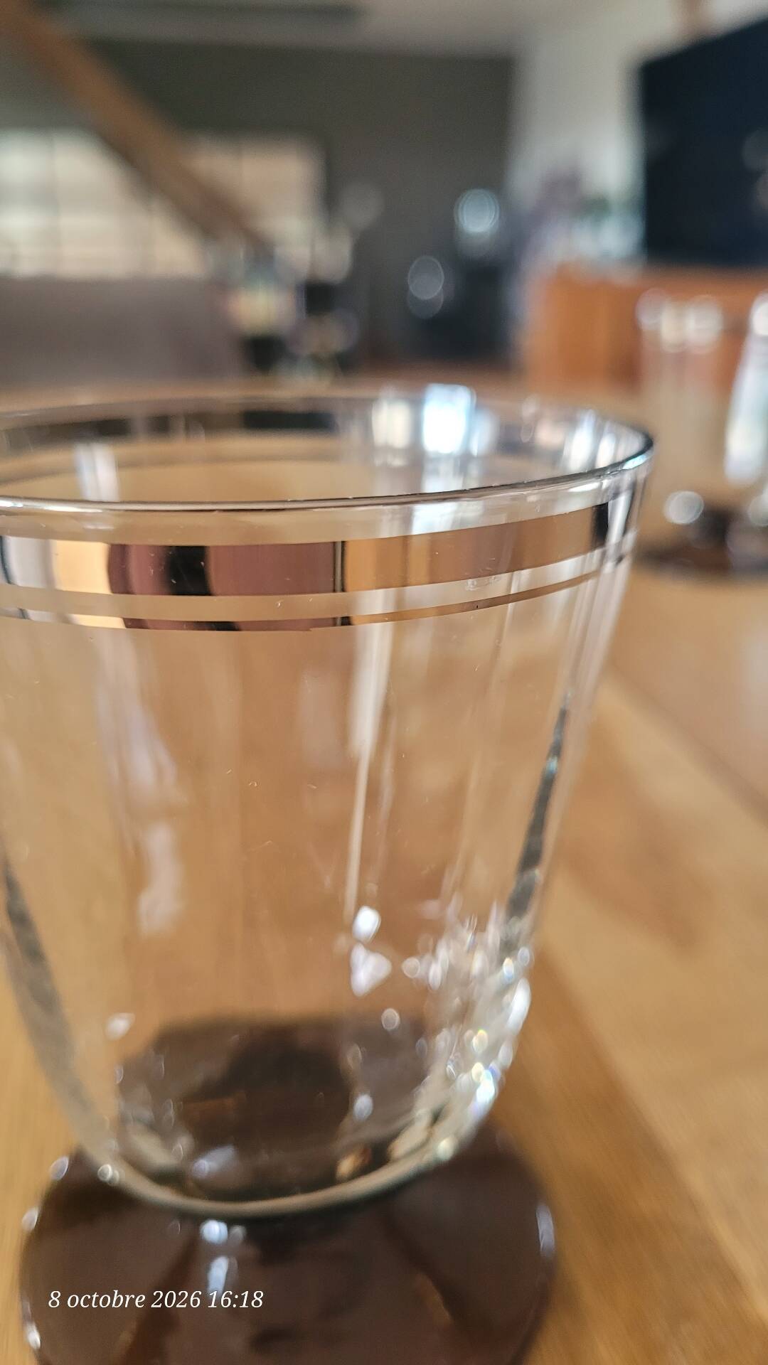 9 verres à eau vintage