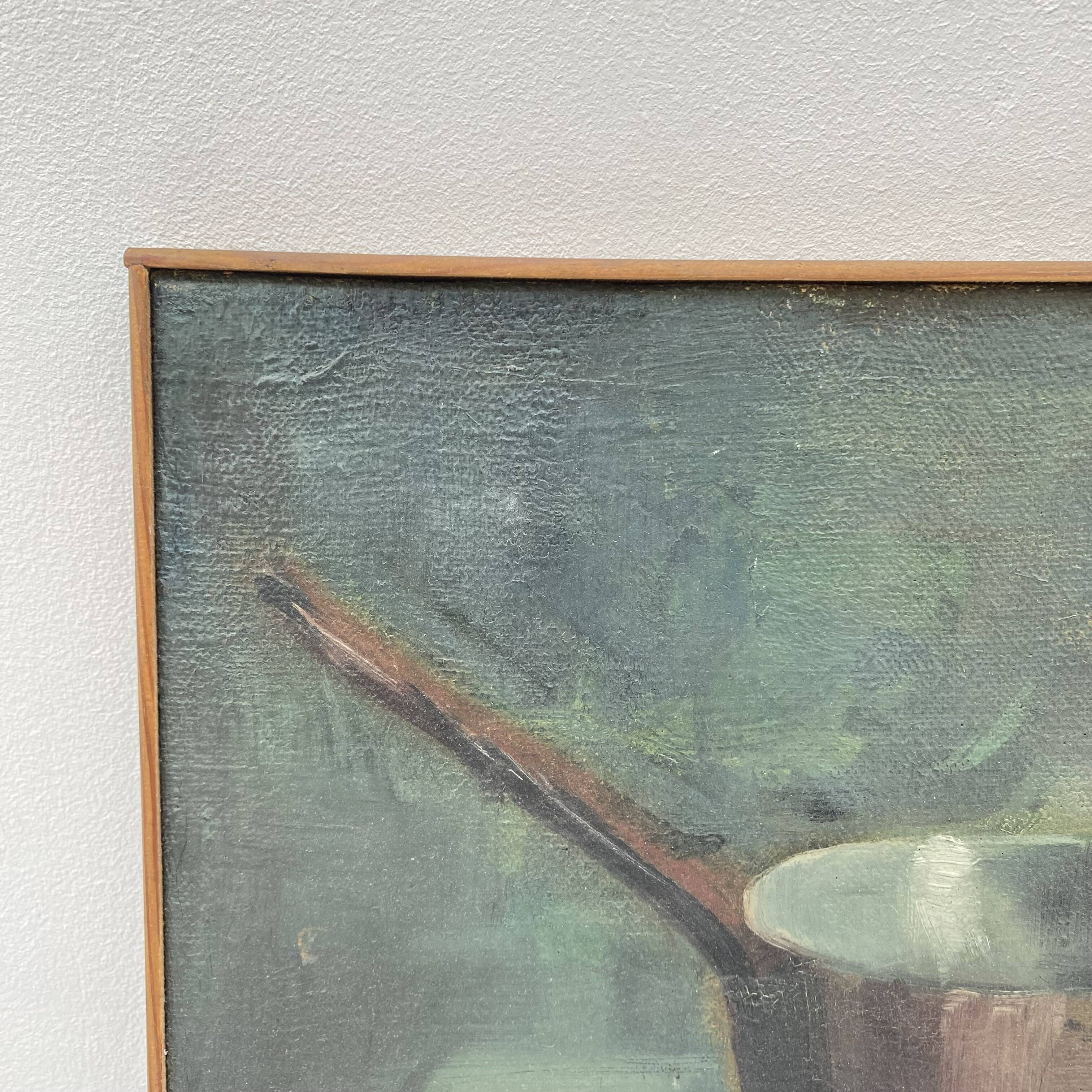 Oil painting on canvas old still life