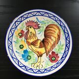 Plat décor coq