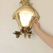 Pair Of Mid Century Swedish Brass Sconces