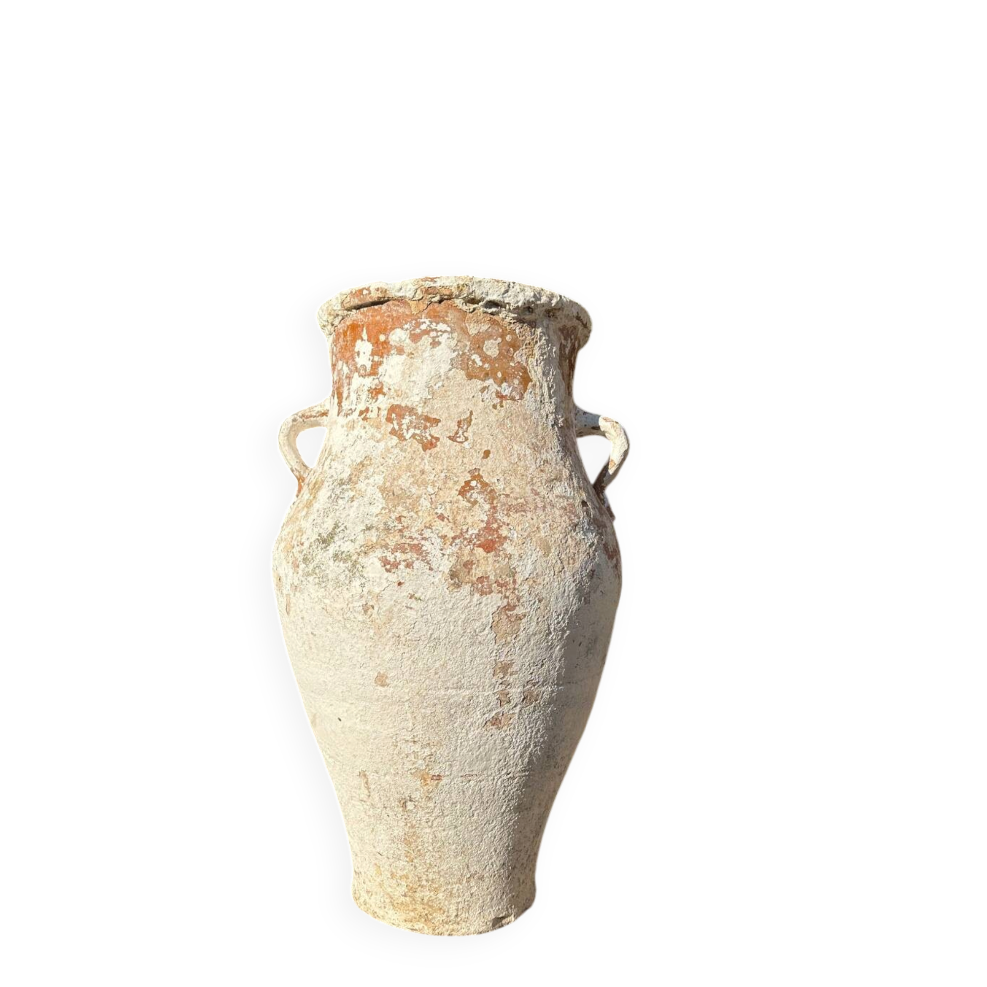 Ancient terracotta pottery jar from the 19th century