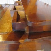 Secretary with mechanism - 4 secret drawers - lock - marquetry chessboard - 1950