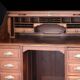 Franco-American American desk in solid mahogany. Circa 1900.