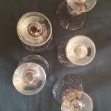 5 verres biot rose foncé