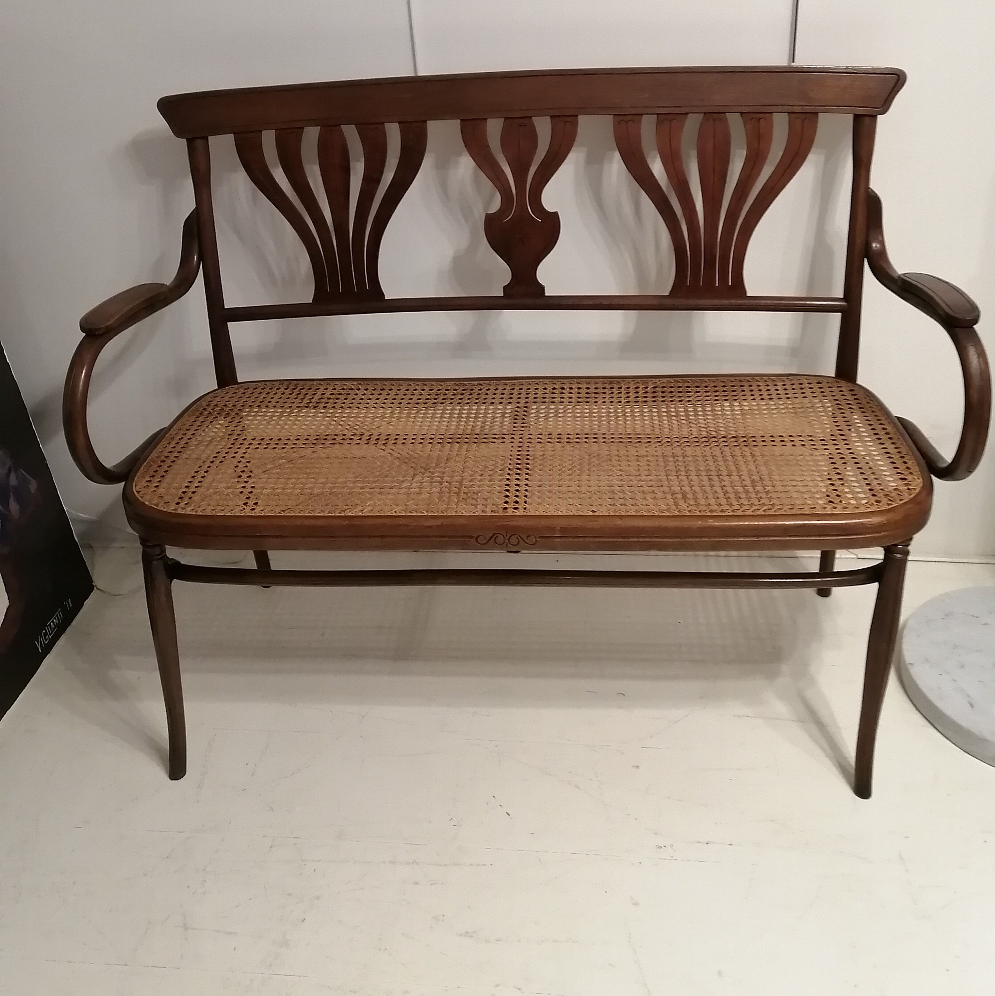 Bent wood bench
