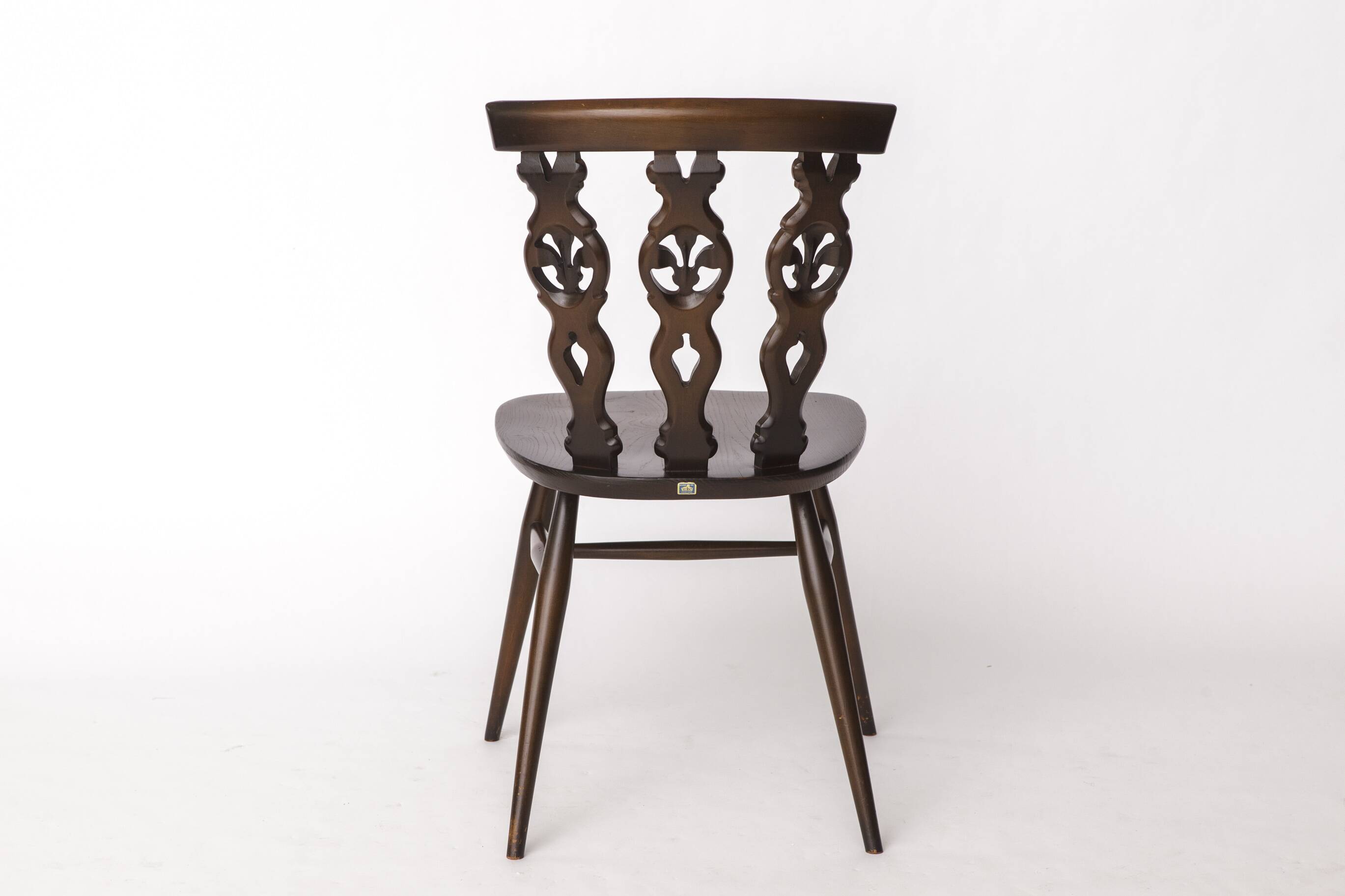Set of 6 Mid-Century Elm Dining Chairs by Ercol – English Chairs, 1960s