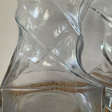 Pair of vintage twisted glass vases
