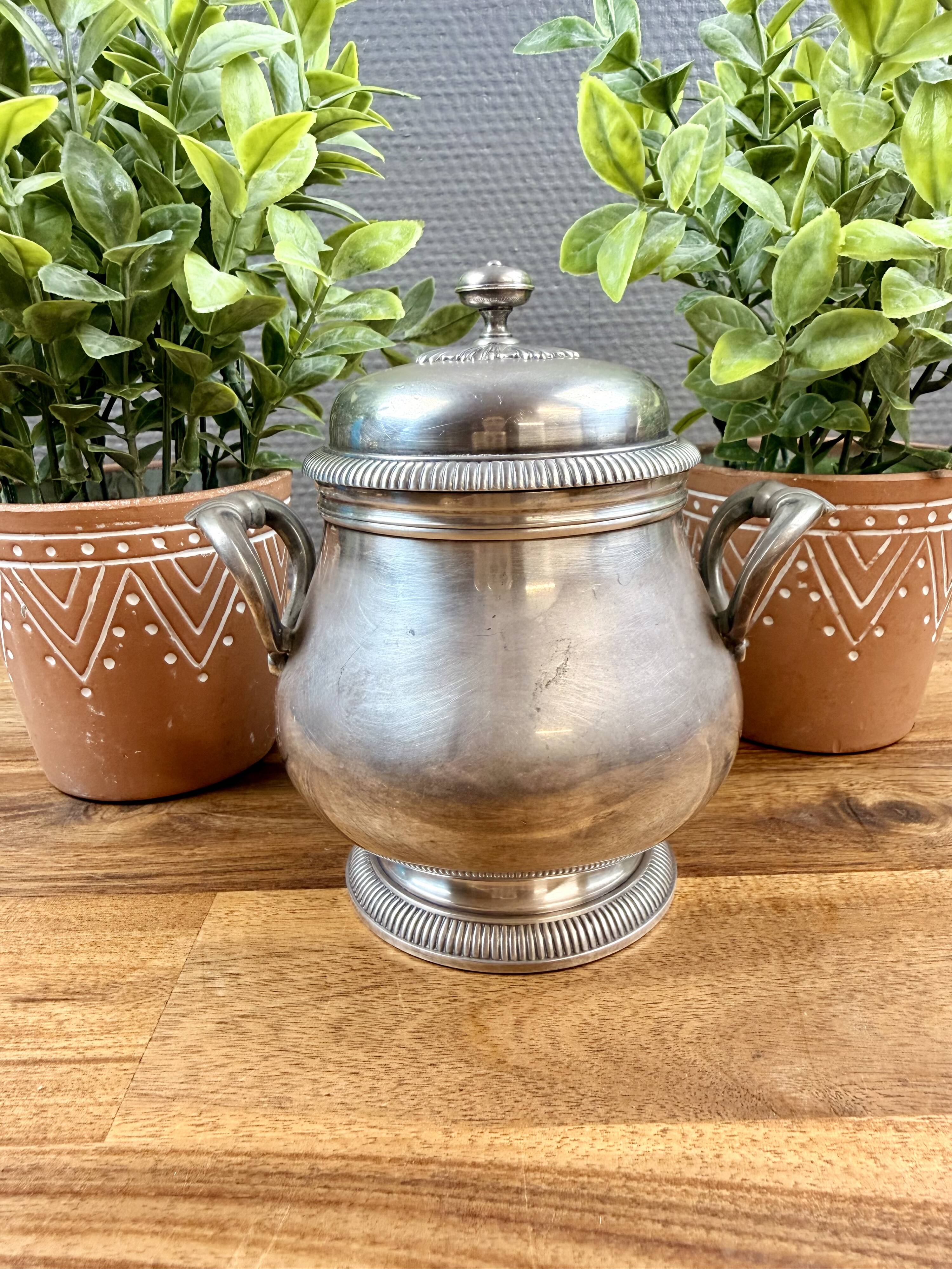 Silver-plated sugar bowl Gallia Christofle with lid