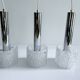 Lot de 3 suspensions vintage en verre de Murano