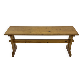 Vintage Scandinavian modern pinewood bench from the 1960's