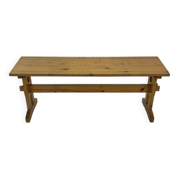 Vintage Scandinavian modern pinewood bench from the 1960's