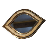 Brass and bone mirror