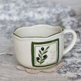 Vintage porcelain mug / large cup – Olive pattern