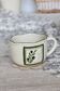 Vintage porcelain mug / large cup – Olive pattern