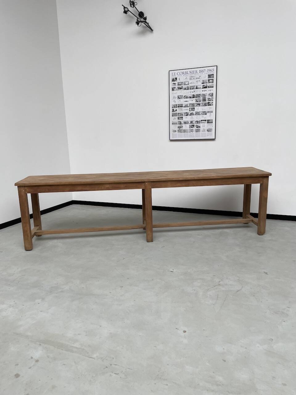 Oak console farm table 3m