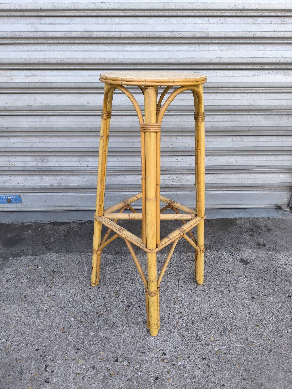 Rattan stool 1960