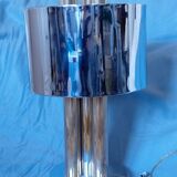 Vintage 1970s metal tubular lamp