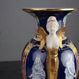 Pair Empire Porcelain Vases by August & Conrad Bauscher, Germany ca. 1900