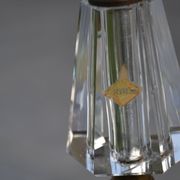 Vintage Sèvres crystal and wrought iron floor lamp from the 1950s