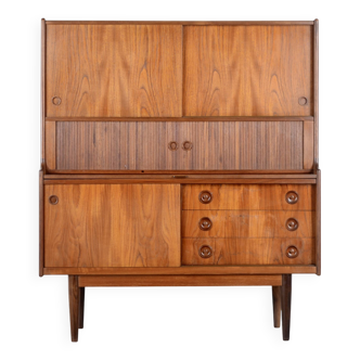 Midcentury Danish desk/bookcase/Secretaire in stunning teak.