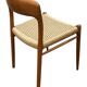 Set of 4 JL Moller model 75 chair by Niels Otto Moller Danish Design