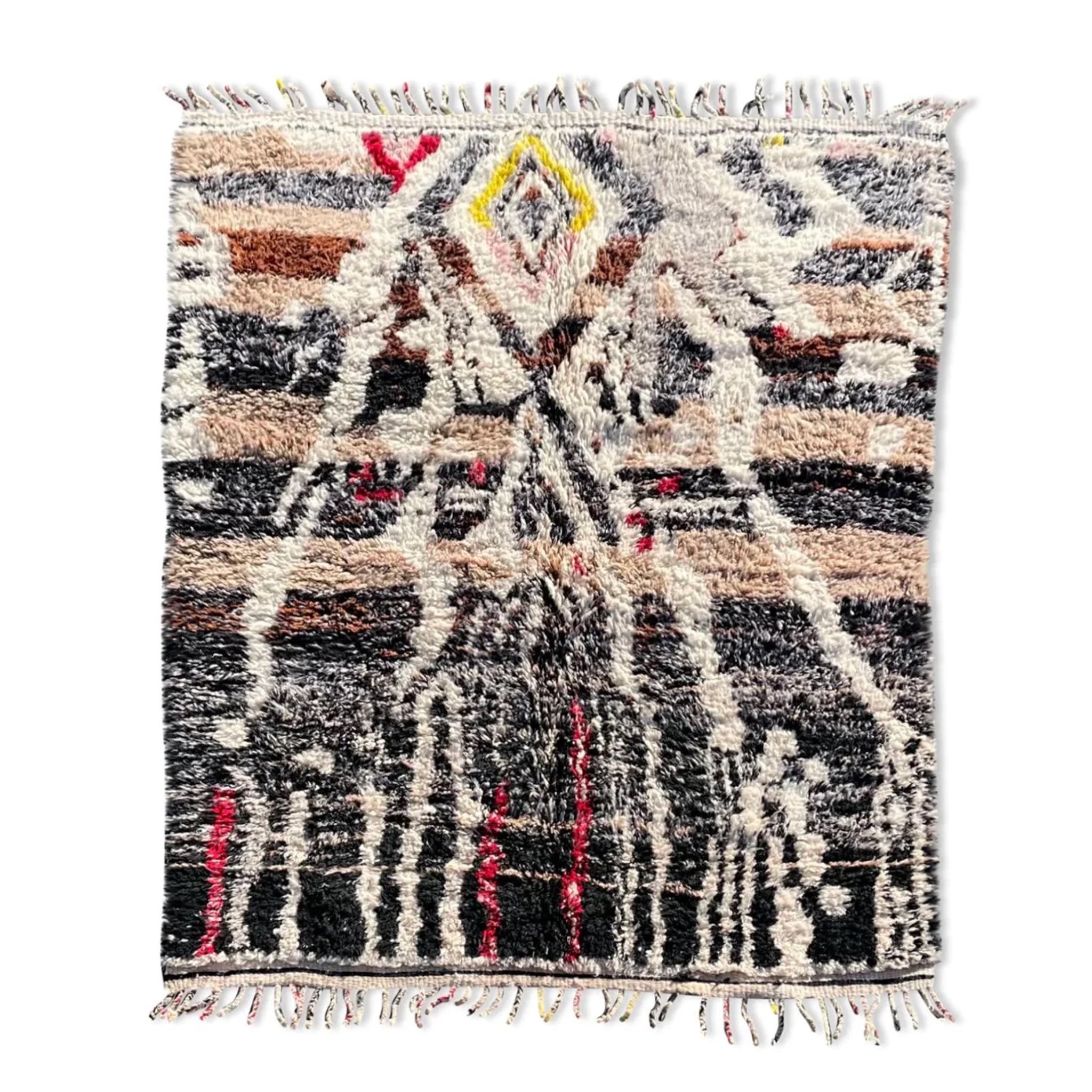 Large Moroccan Modern Living Room Carpet in wool, 210x260 cm