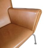 Wingchair Model Ch445 In Walnut Elegance Leather By Hans J. Wegner