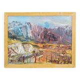 Oil painting by Alexander Michael – South Tyrol, 1976