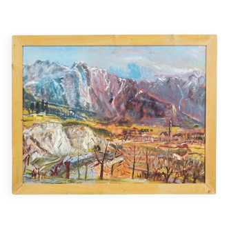 Oil painting by Alexander Michael – South Tyrol, 1976