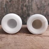 Vintage French salt and pepper shakers, in marble
