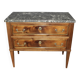 Commode Sauteuse Louis XVI en Noyer Fin XVIIIe