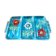 Glazed ceramic dish with flowers 50s
