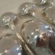 12 silver plated soup spoons by Boulenger, Art Nouveau Chardons