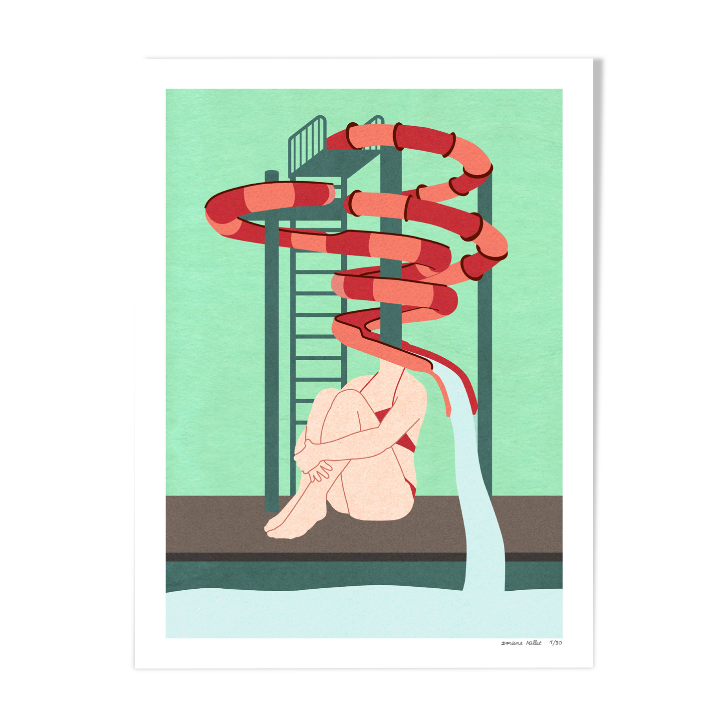 The woman's slide