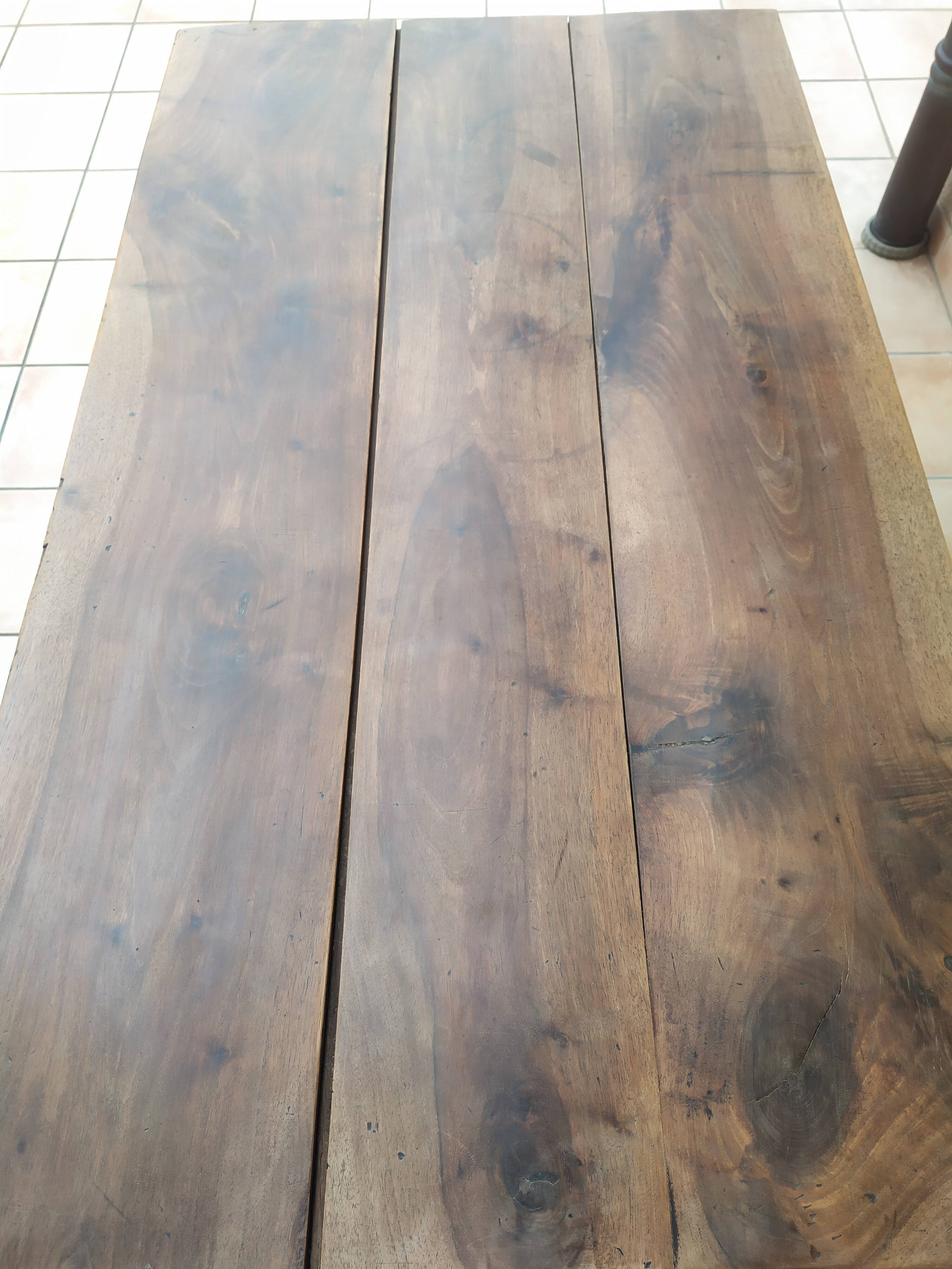 Walnut farmhouse table