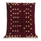 Beni Ourain Moroccan rug in burgundy wool, 150/250cm