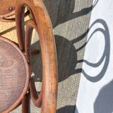 4 curved wooden bistro chairs