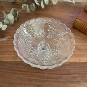 Coupe sur pied en verre vintage