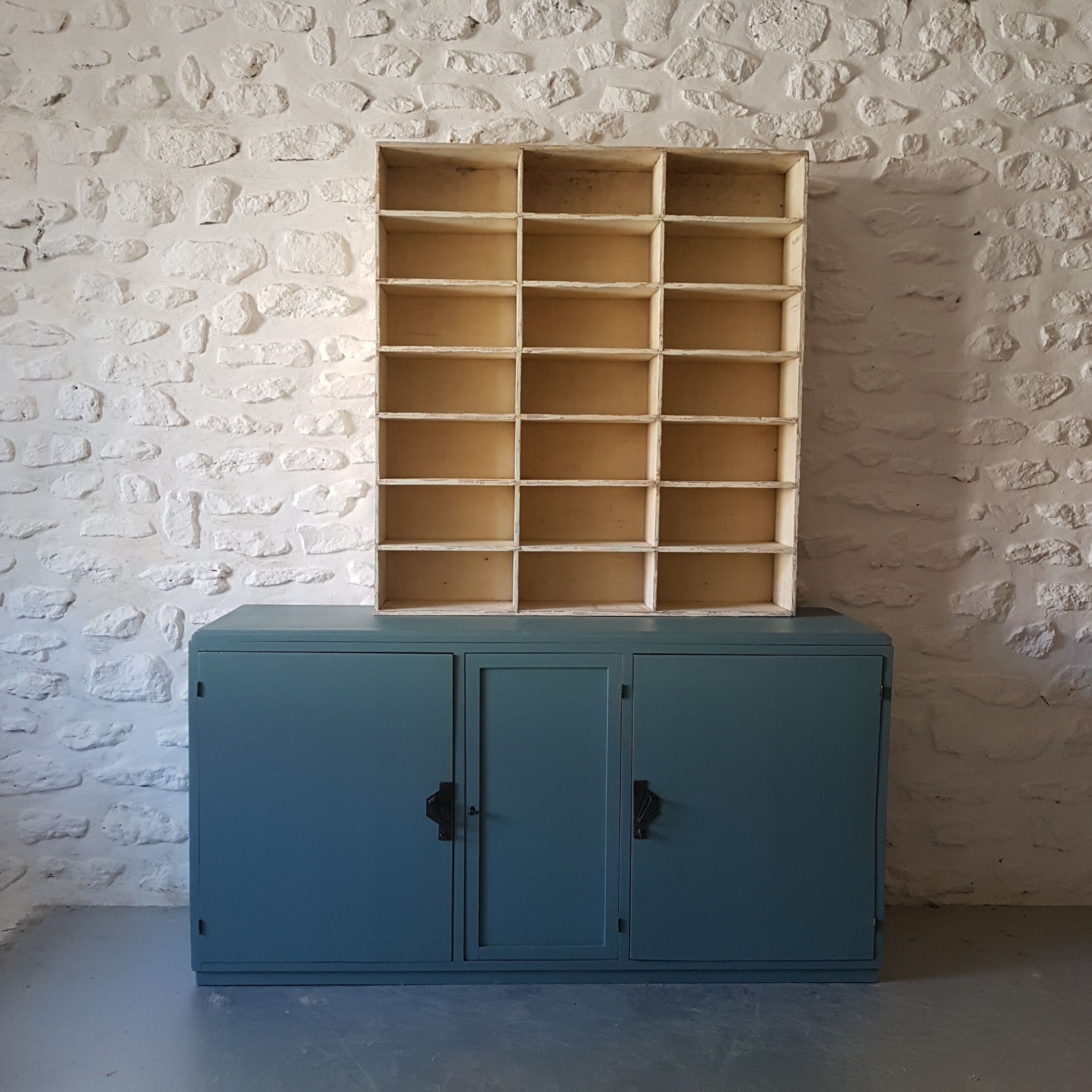 Wooden green art deco buffet