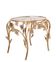 Butterfly brass and Crystal Oval shaped side Table Hollywood Regency 1980s