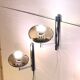 Sciolari, pair of chrome wall lights, smoked glass, Italy, 1970s