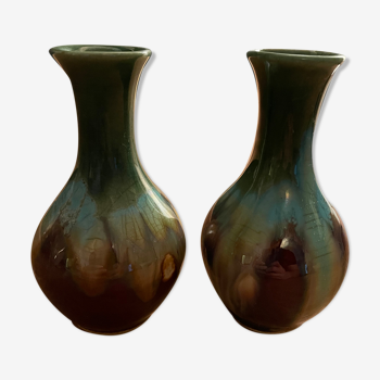 Paire de vases soliflore vallauris céramique
