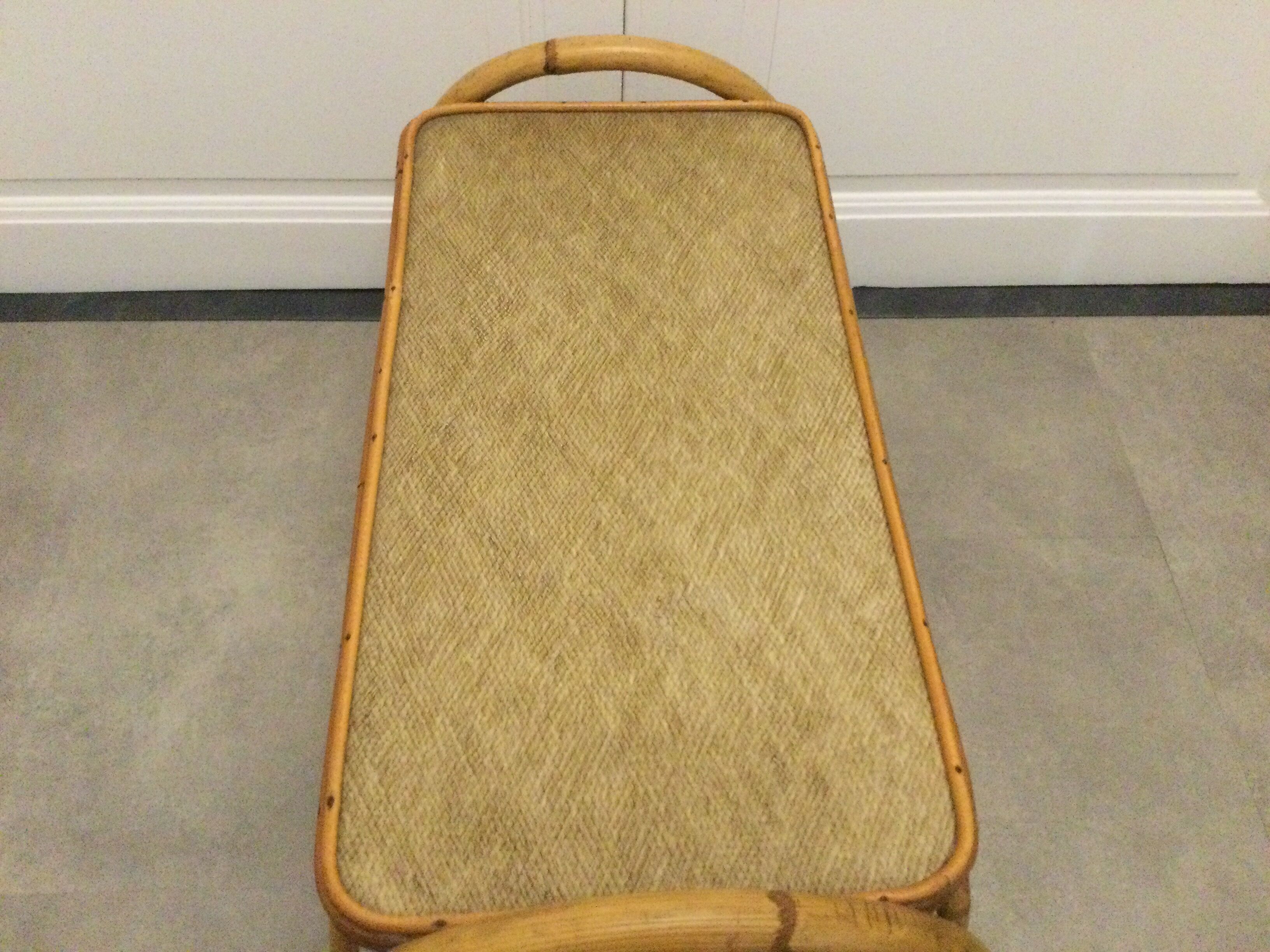 Vintage 60s rattan coffee table