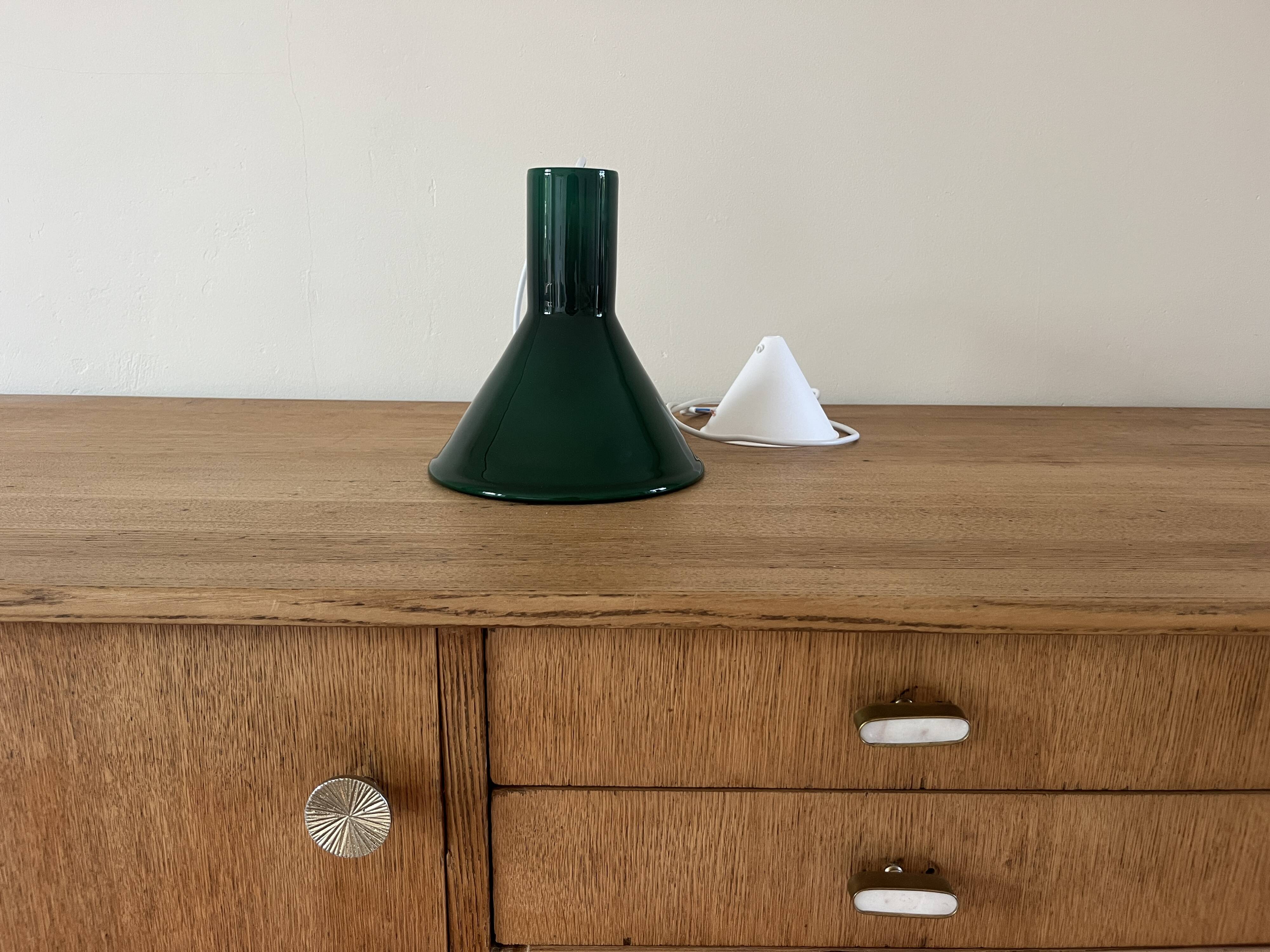 Vintage Holmegaard P&T Pendant - Michael Bang - Danish glass design lamp
