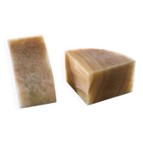 Orange onyx bookends