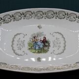 Small Dish, Ravier, Butter Dish or Empty Pocket in French Porcelain - Fragonard style pattern - 18th century